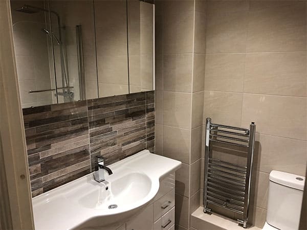 Wood Tiled Bathroom
