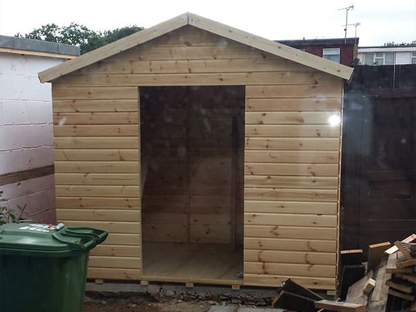Garden Shed Framework Built With Roof